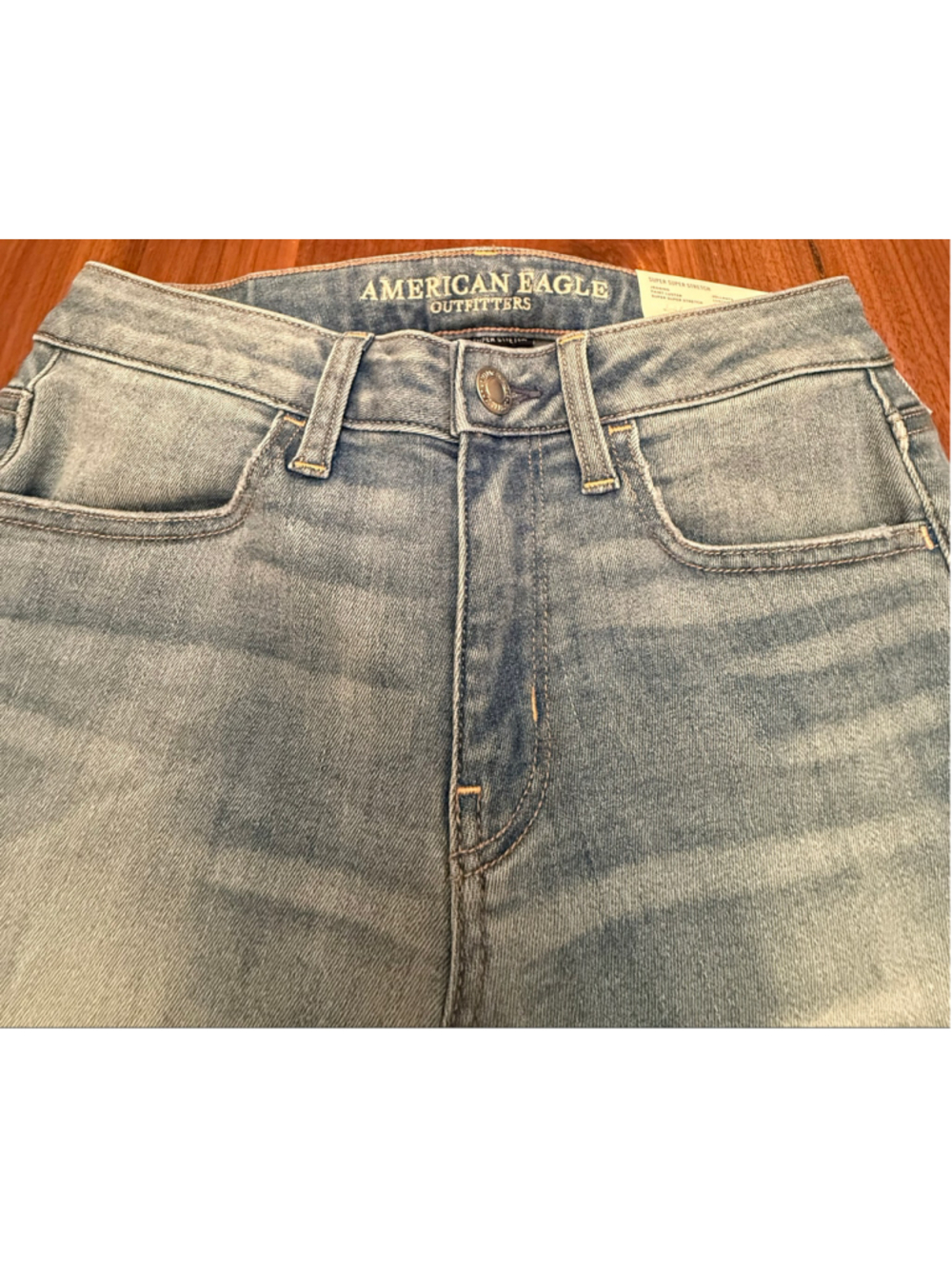 American Eagle Skinny Jeans Jeggings Size 6 Blue NWT - Picture 4 of 16